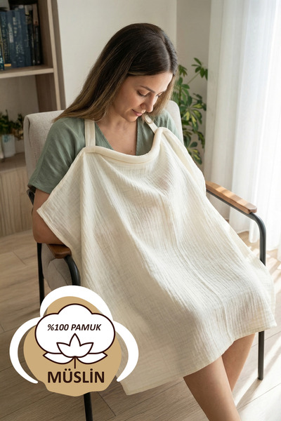 HAMUR Διπλής στρώσης μουσελίνα μαντήλι για θηλασμό μωρού 100% βαμβακερό κάλυμ...