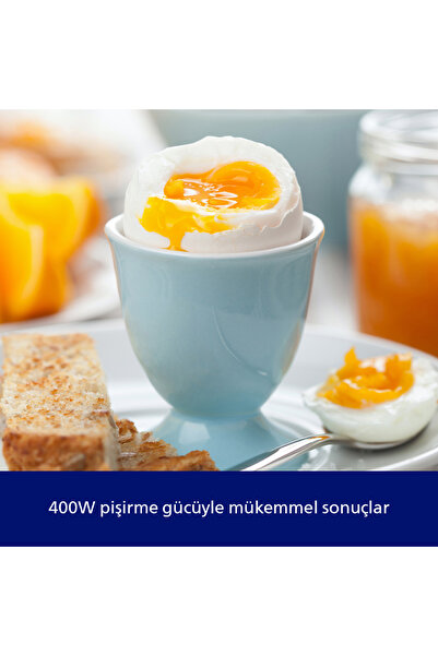 Philips 3000 Serisi Yumurta Pişirici Farklı Pişirme Kademesi, Aile Boyutu, 400 W Güç, Siyah Renk, HD9137/90