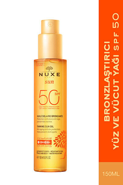 Nuxe Bronzlaştırıcı Yüz ve Vücut Yağı (SPF 50) 150 ML