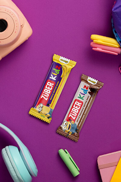 Züber Kidz Meyve Bar Tanışma Paketi 25g x 6 Adet (Çilekli, Muzlu, Sütlü Kakaolu)