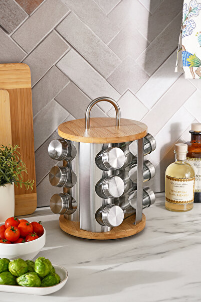 Karaca Set de condimente Alya 12 piese cu suport rotativ