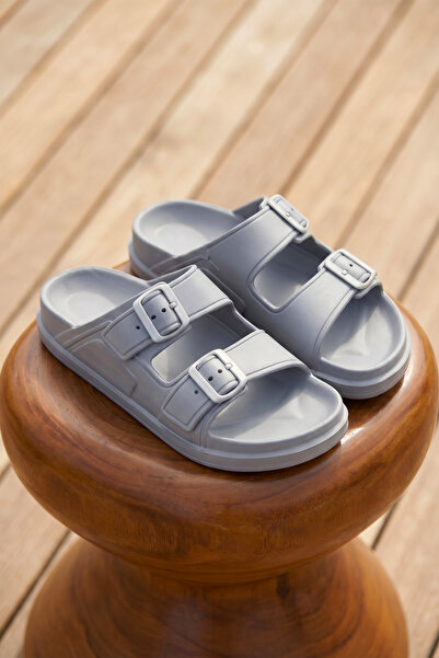 DARK SEER DS Monapi.Capri Grey Orthopedic EVA Ανδρικά Σανδάλια Παντόφλες με Ζώνη