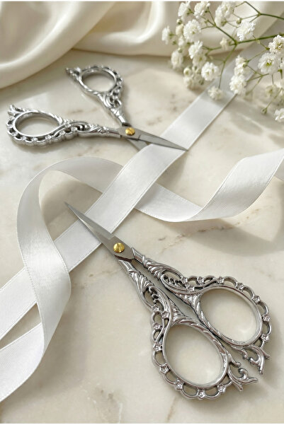 ZEYMERADE Ψαλίδι ορόσπιθας ασημί, με ανοιγόμενη κορδέλα, για ειδικές περιστάσ...