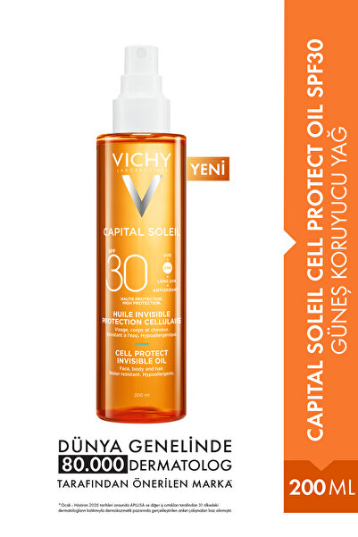 Vichy Capital Soleil Cell Protect Spf30 Güneş Koruyucu Yağ