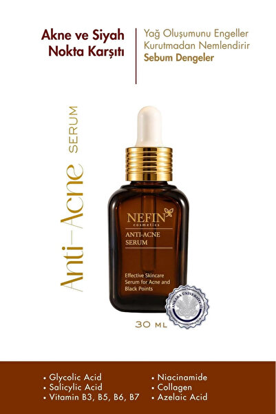 Akne Karşıtı Serum Siyah Nokta oluşumuna Karşı Etkili 30ML