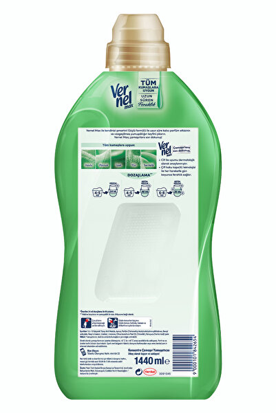 Vernel Max Konsantre Çamaşır Yumuşatıcısı Ihlamur Çiçeği 1440 ML X4 Adet