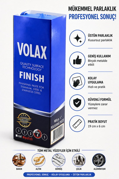 Badem10 (1 KG) Mavi Cila Don Yağı Metal Polisaj Parlatma Yağı Parlatıcı Katı ...