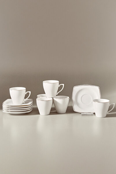 Karaca Jamie 6 Kişilik Porselen Kahve Fincan Takımı 90 ml