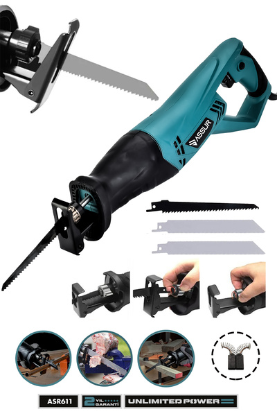 ASSUR 750 WATT BAKIR SARGILI 6 KADEME 3 BIÇAKLI DEVİR AYARLI TİLKİ KUYRUĞU TE...