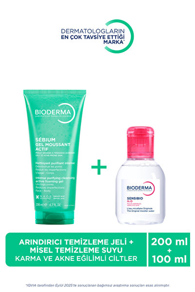 Bioderma Sebium Foaming Gel Active Yağlı Ciltler Temizleme Jeli 200ml & Misel...