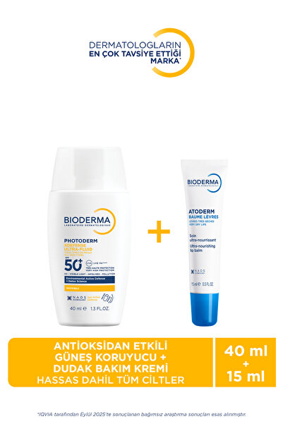 Bioderma Photoderm XDefense Antioksidan Etkili Güneş Koruyucu & Atoderm Dudak...