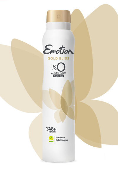 Emotion Gold Bliss Kadın Alüminyumsuz Vegan Deodorant 6x200 Ml Hızlı Kurur, Leke Bırakmaz