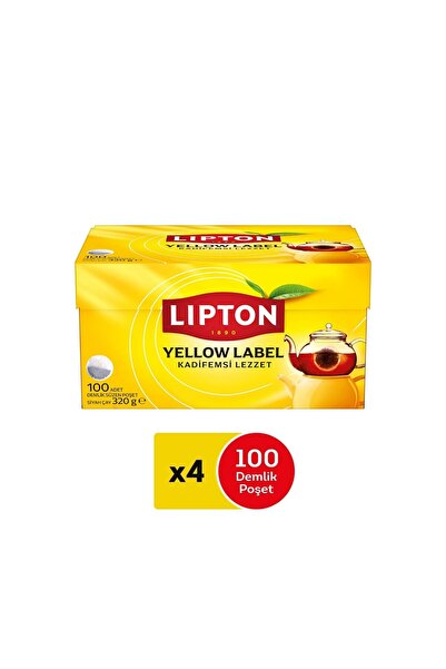 Lipton Yellow Label Demlik Poşet Çay 100'lü 4 Paket 400 Adet