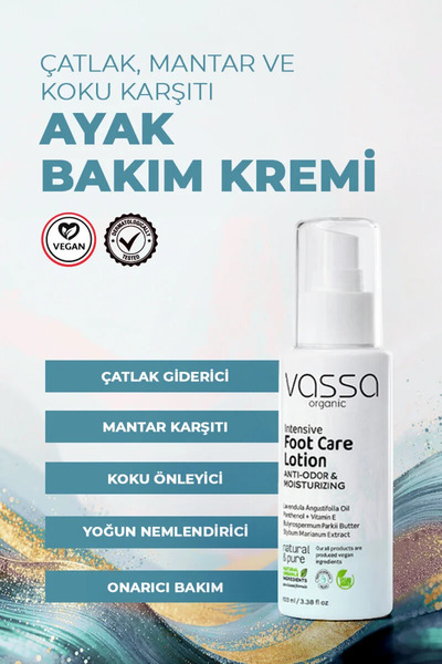 Vassa Çatlak, Mantar ve Koku Karşıtı Ayak Topuk Onarıcı Bakım Kremi – Ayak Kr...