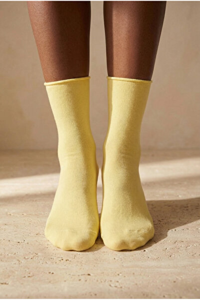 Katia&Bony Yellow Modal Fabric Thin Sock Γυναικείες κάλτσες - Elasticless