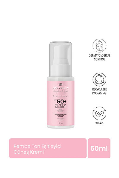 Jeuvenile SPF 50+ Pembe Güneş Kremi – Renk Tonu Eşitleyici, Centella + Meyan ...