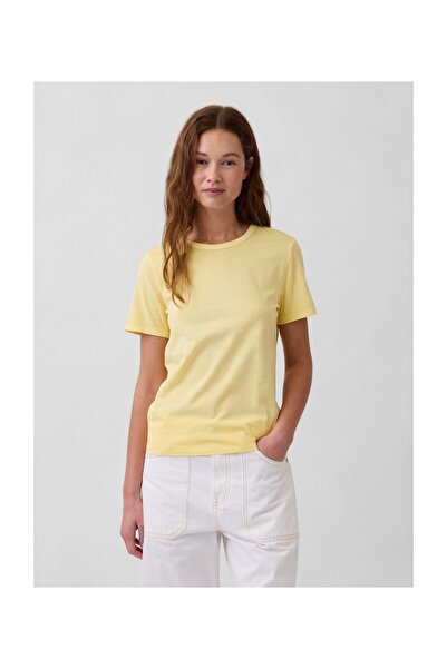 GAP T-Shirt Γυναικείο Μέγεθος XL Χρώμα Κίτρινο Αβάνα 100% Βιολογικό Βαμβάκι