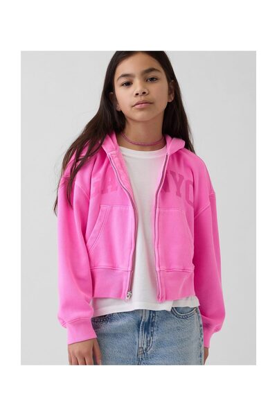 GAP Φούτερ ΚΟΡΙΤΣΙΩΝ ΜΕΓΕΘΟΣ S, χρώμα STANDOUT PINK, 52% Βαμβάκι, 25% Βαμβάκι...