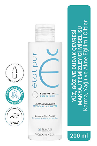 Etat Pur The Micellar Water Arındırıcı Yüz ve Göz Makyaj Temizleme Suyu 200 ML