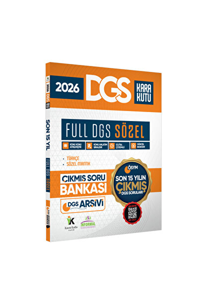 Karakutu Yayınları 2026 FULL DGS SÖZEL Tek Kitap ÖSYM Çıkmış Soru Bankası Son...