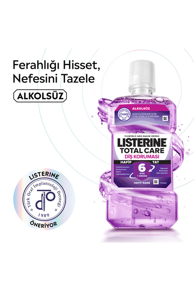 Listerine Total Care Hafif Tat Alkolsüz Ağiz Bakim Suyu 500ml