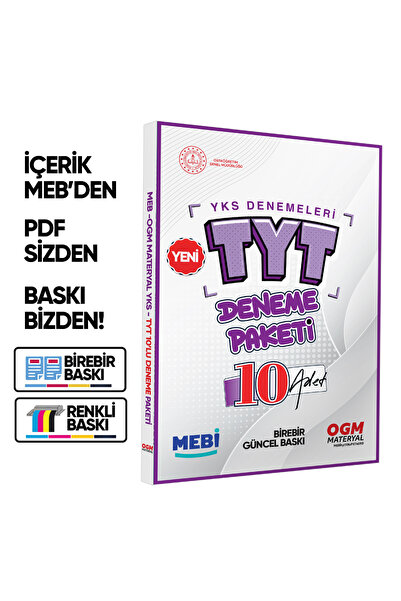 Karakutu Yayınları YKS-TYT MEBİ OGM Deneme Paketi Güncel 10lu Fasikül SET (Se...
