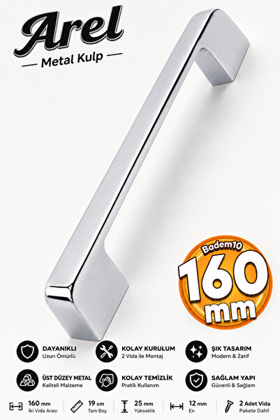 Badem10 Arel (PREMİUM) Mobilya Mutfak Çekmece Dolabı Dolap Kulpları Kapak Kul...