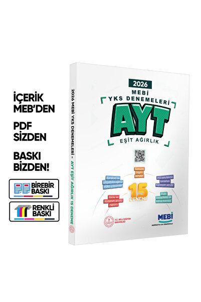 Karakutu Yayınları 2026 MEBİ YKS-AYT EŞİT AĞIRLIK 15li Deneme Kitabı Video Çö...