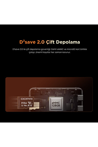 DDPAI Z90 Dual Araç Kamerası Ön Arka Kamera 4K Kayıt WiFi GPS