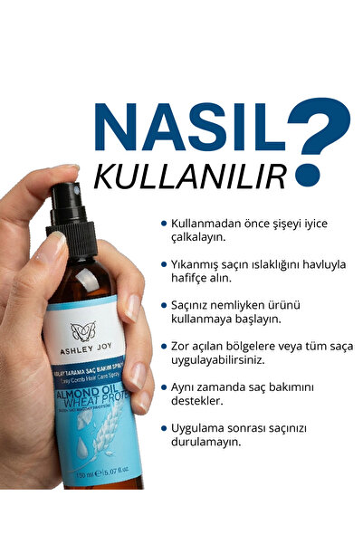 ASHLEY JOY Kolay Tarama Çift Fazlı Saç Bakım Spreyi 150 ml