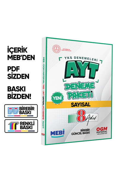 Karakutu Yayınları YKS-AYT MEBİ Güncel SAYISAL 8li Seri Deneme Fasikül Paketi...