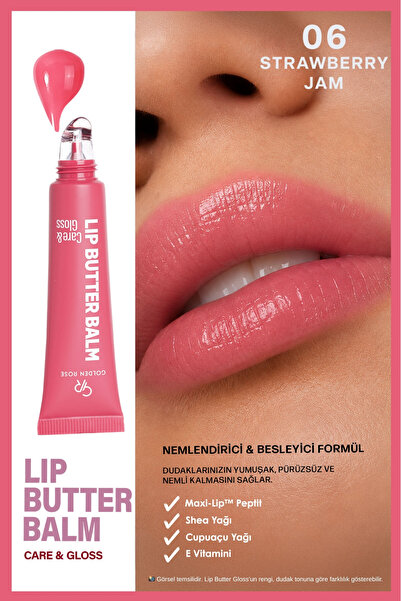 Golden Rose Lip Butter Balm No: 06 Strawberry Jam - Nemlendirici ve Parlatıcı...