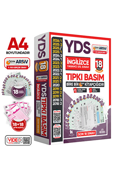 İnformal Yayınları 2026 YDS İngilizce ÖSYM Tıpkı Basım Çıkmış Soru 18li Denem...