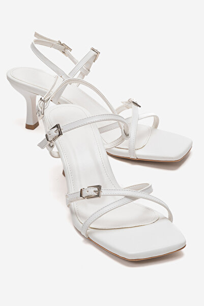 LuviShoes NEBEL حذاء نسائي بكعب أبيض
