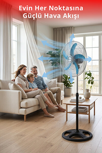 Aprilla AFAN-7473 Endüstriyel Fan | 3’ü 1 Arada & 50 cm & 3 Kademe & Salınım