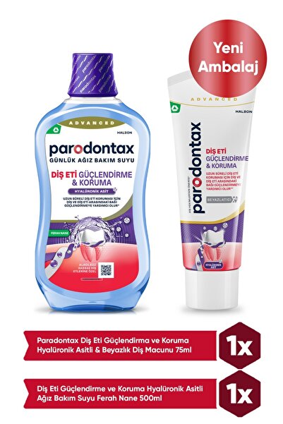 Parodontax Diş Eti Güçlendirme ve Koruma Diş Macunu 75ml + Diş Eti Güçlendirm...