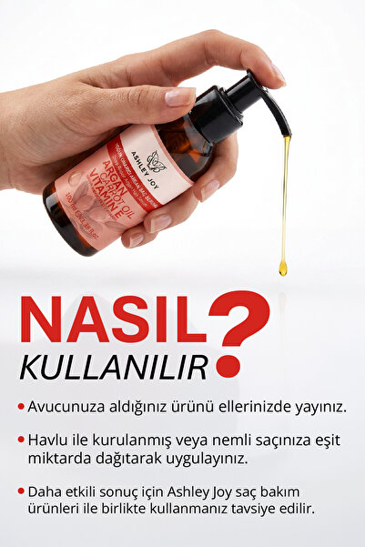 ASHLEY JOY Argan Yağı Içeren Onarıcı Besleyici Kuru Ve Yıpranmış Saç Uçlarına Özel Saç Bakım Serumu 100 ml
