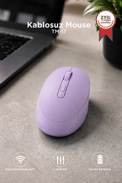 Torima Mouse Çift Modlu Sessiz Kablosuz Fare TM17 Mor