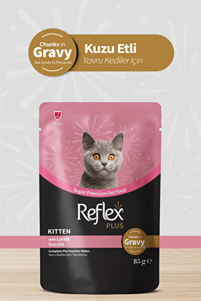 Reflex Plus Sos İçinde Parça Kuzu Etli Yavru Kedi Konservesi 85gr