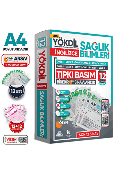 Karakutu Yayınları 2026 YÖKDİL İngilizce SAĞLIK BİLİMLERİ ÖSYM Çıkmış Soru Tı...