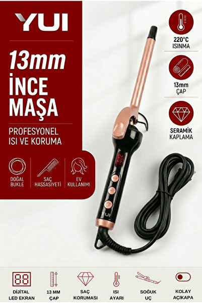 Yui Kb306 Ceramic Plate Afro Wave 13mm Hair Styling Tongs (Turkey Guaranteed)