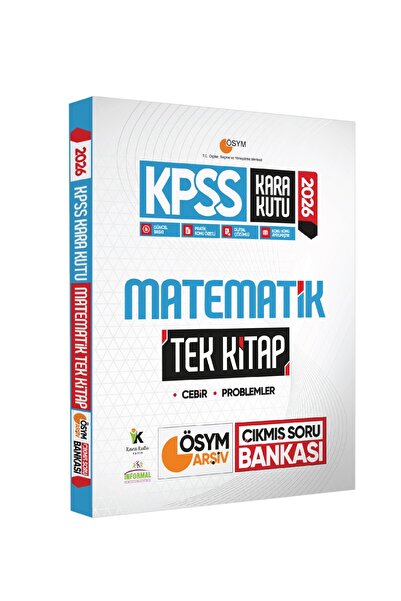 Karakutu Yayınları 2026 KPSS Kara Kutu Matematik TEK KİTAP ÖSYM Arşiv Çıkmış ...