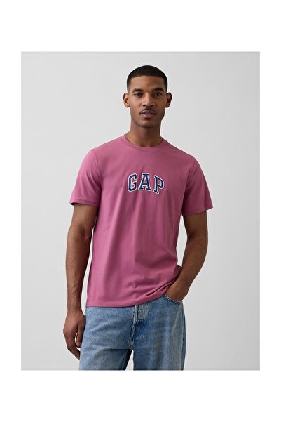 GAP T-Shirt Ανδρικό Μέγεθος XL, Βαμμένο σε χρώμα τριαντάφυλλο, 60% Βαμβάκι