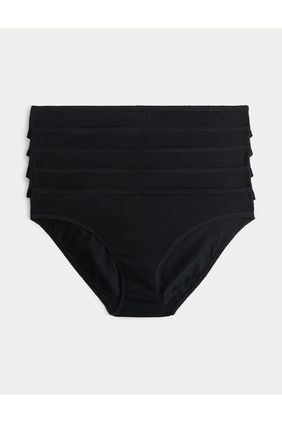 Marks & Spencer 5 sztuk bawełnianych majtek z lycrą ®   Majtki bikini