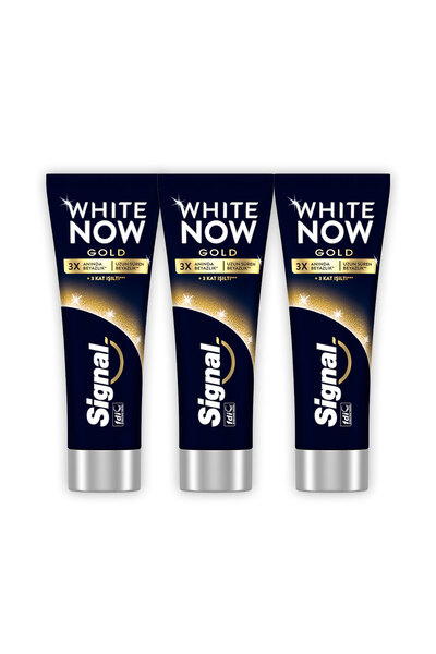 Signal White Now Gold Instant Whitening Toothpaste 75mlx3