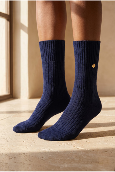 Katia&Bony Συρραπτικές κάλτσες πλεκτά βισκόζης, μπλε ναυτικό