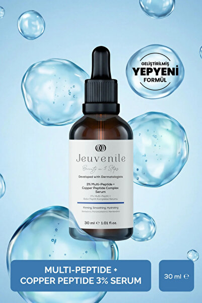 Jeuvenile Bakır Peptit %3 Serum – Kırışıklık Karşıtı & Cilt Bariyeri Onarıcı,...