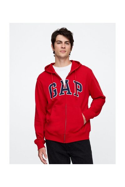 GAP Ανδρικό Φούτερ με Κουκούλα και Πλήρες Φερμουάρ με Λογότυπο HERITAGE - 868...