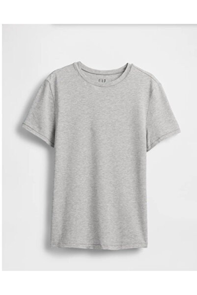 GAP T-Shirt Γυναικείο Μέγεθος XL, Χρώμα Γκρι Μελανζέ, 100% Βιολογικό Βαμβάκι