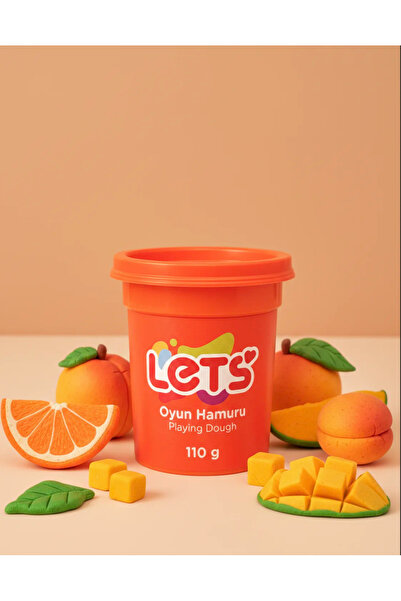 Lets Oyun Hamuru Turuncu Tekli 110g
